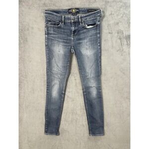 Lucky Brand Jeans Womens 4/27 Blue Denim Medium Wash Mid Rise Stella Skinny